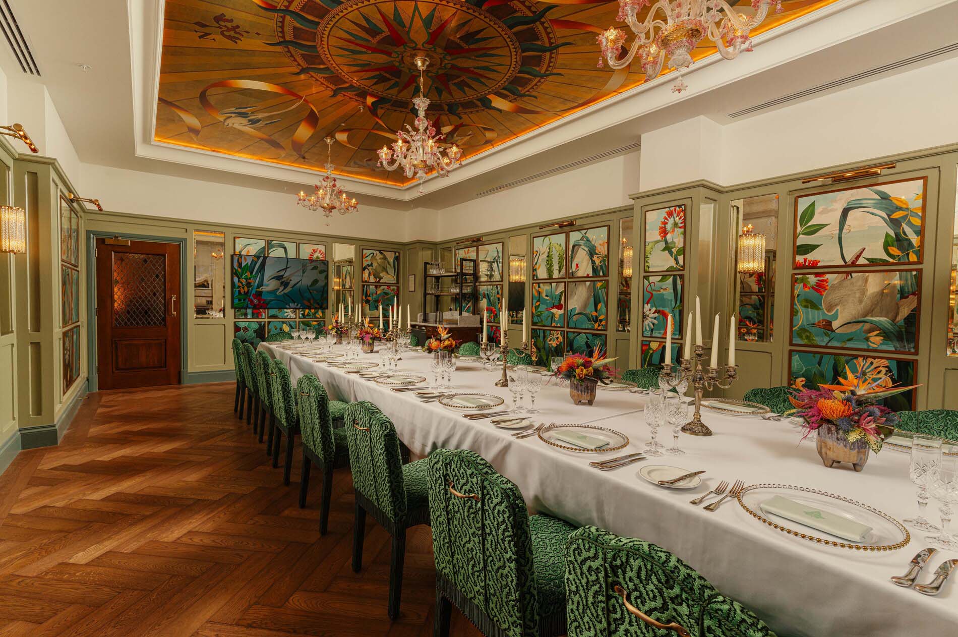 Interior of The Lewis Room at The Ivy Belfast.