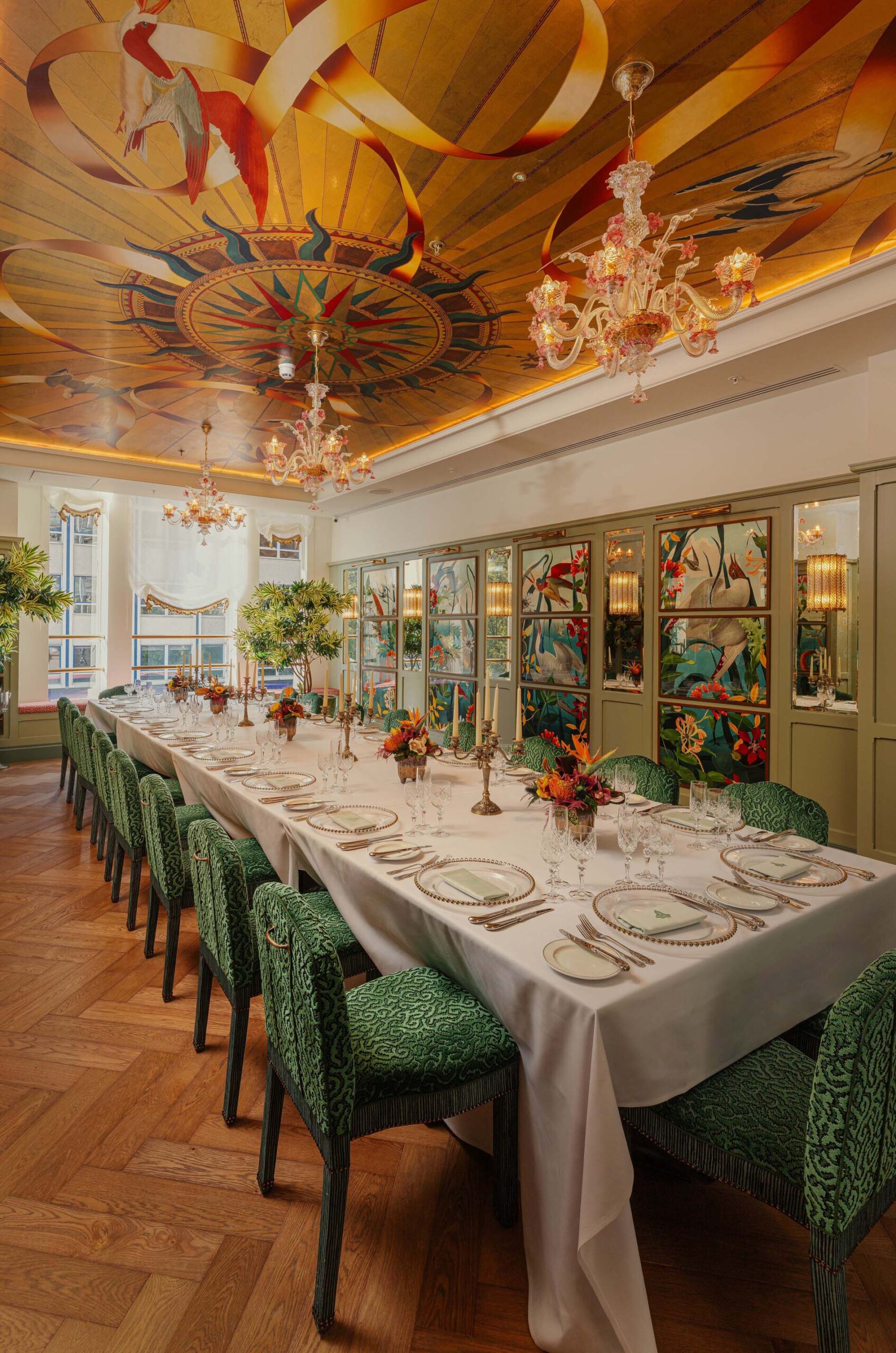 Interior of The Lewis Room at The Ivy Belfast.