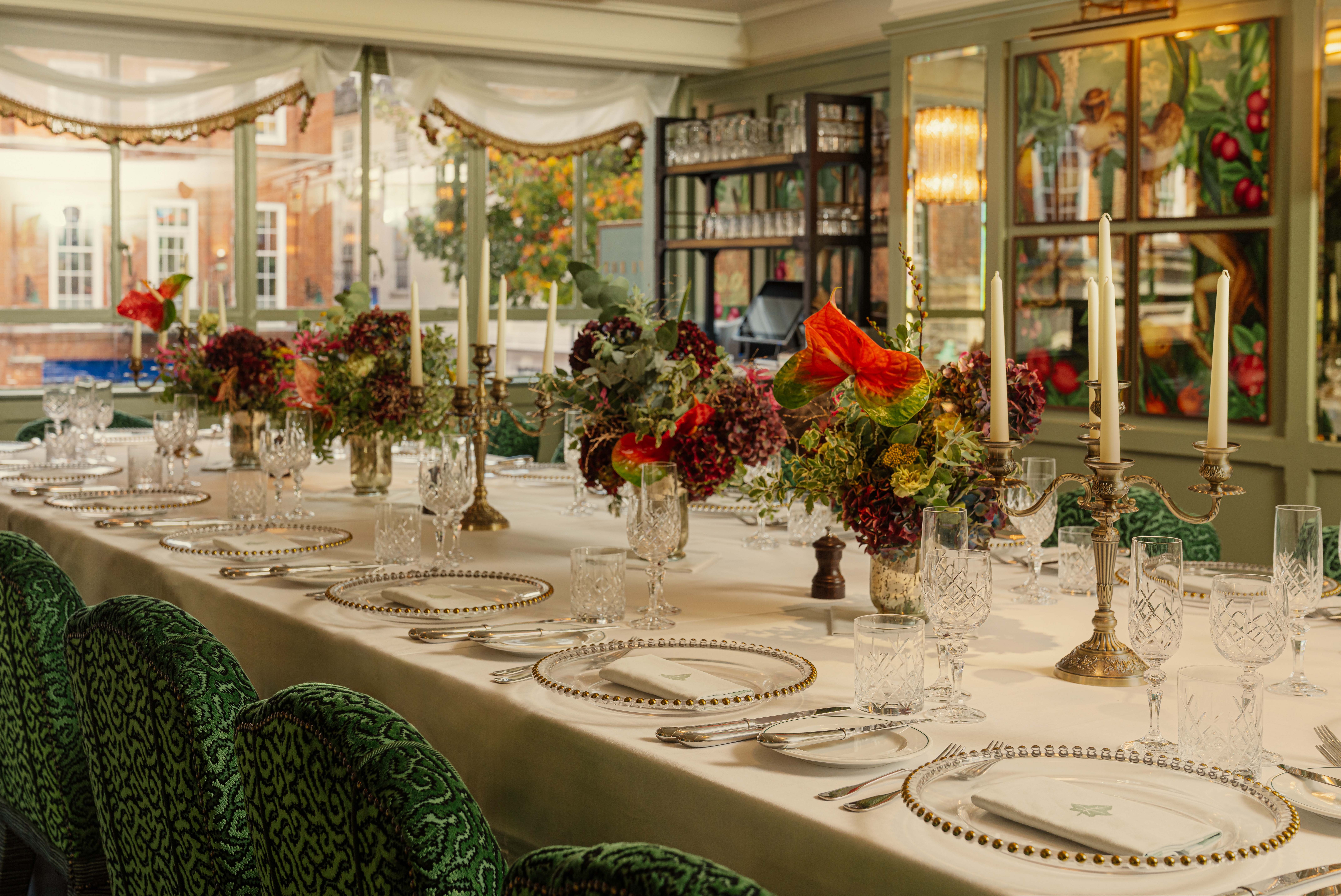 Interior of The Becket Room at The Ivy Canterbury.