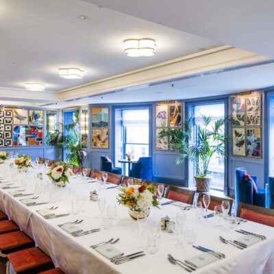 Beautiful private dining room at The Ivy Bath Brasserie and Garden.