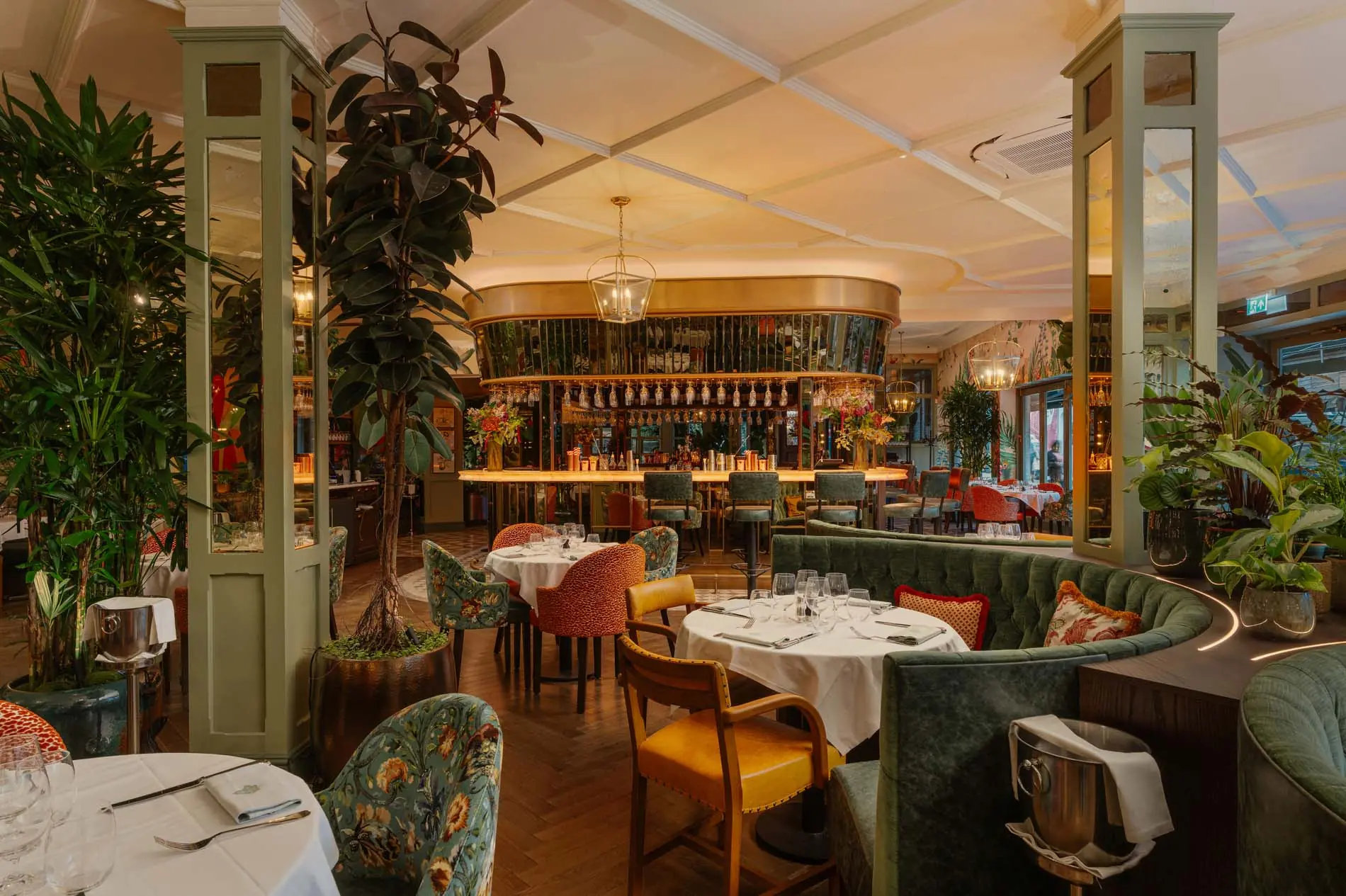The interior of The Ivy Bournemouth Brasserie restaurant.