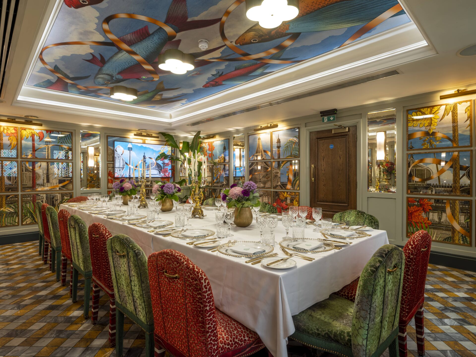 Private dining room at The Ivy In The Lanes, Brighton.