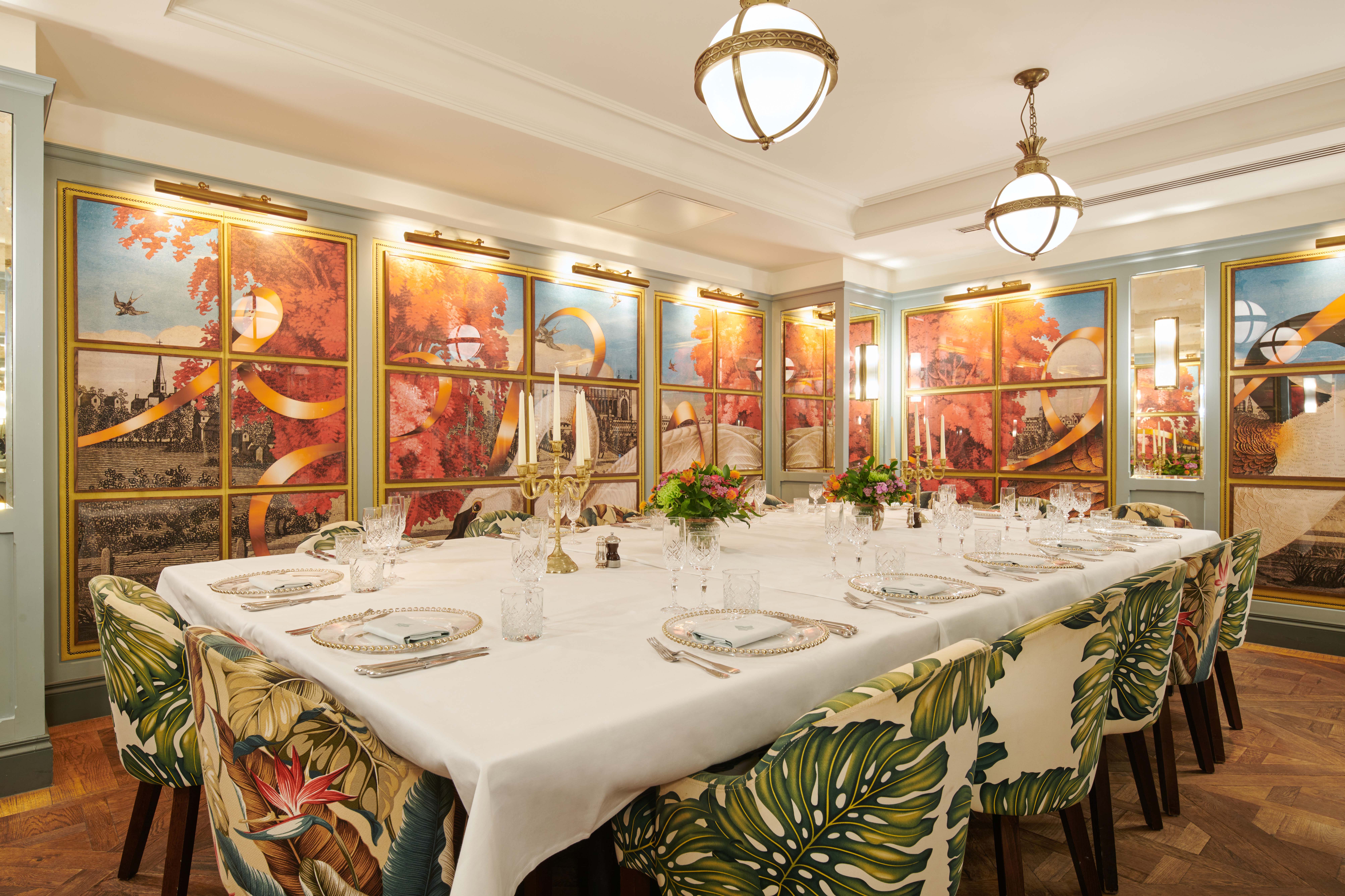 Private dining room at The Ivy Cambridge Brasserie.