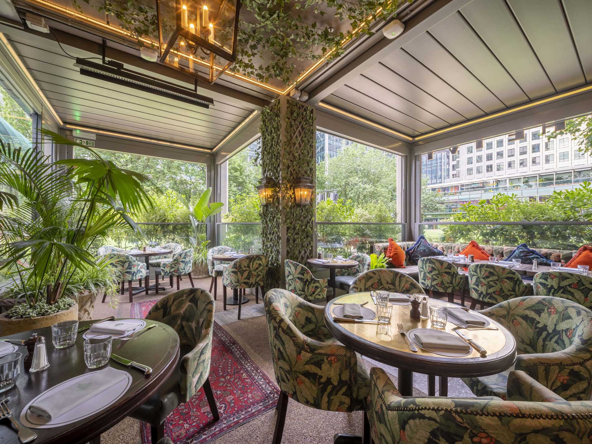 Interior of The Ivy In The Park, Canary Wharf.