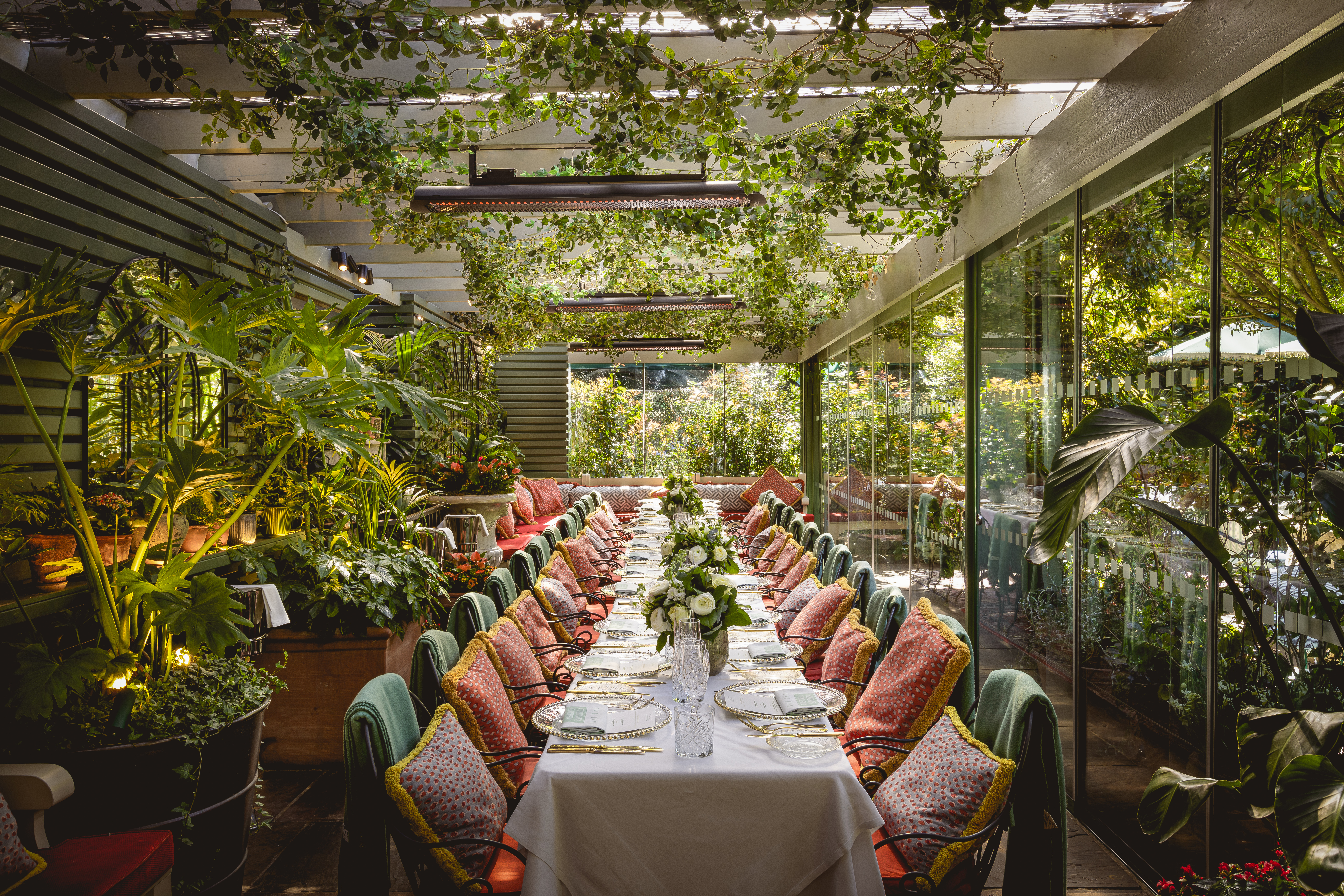 Private dining room at The Ivy Chelsea Garden.