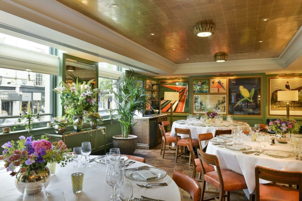 Private dining room at The Ivy Montpellier Brasserie in Cheltenham.