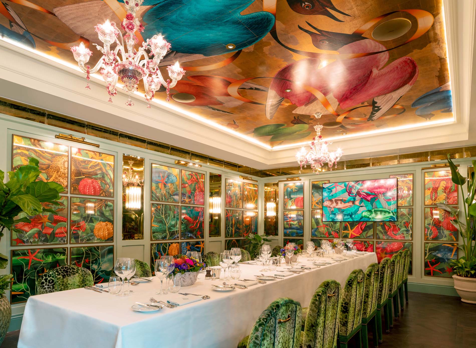 Private dining room at The Ivy Chichester Brasserie.