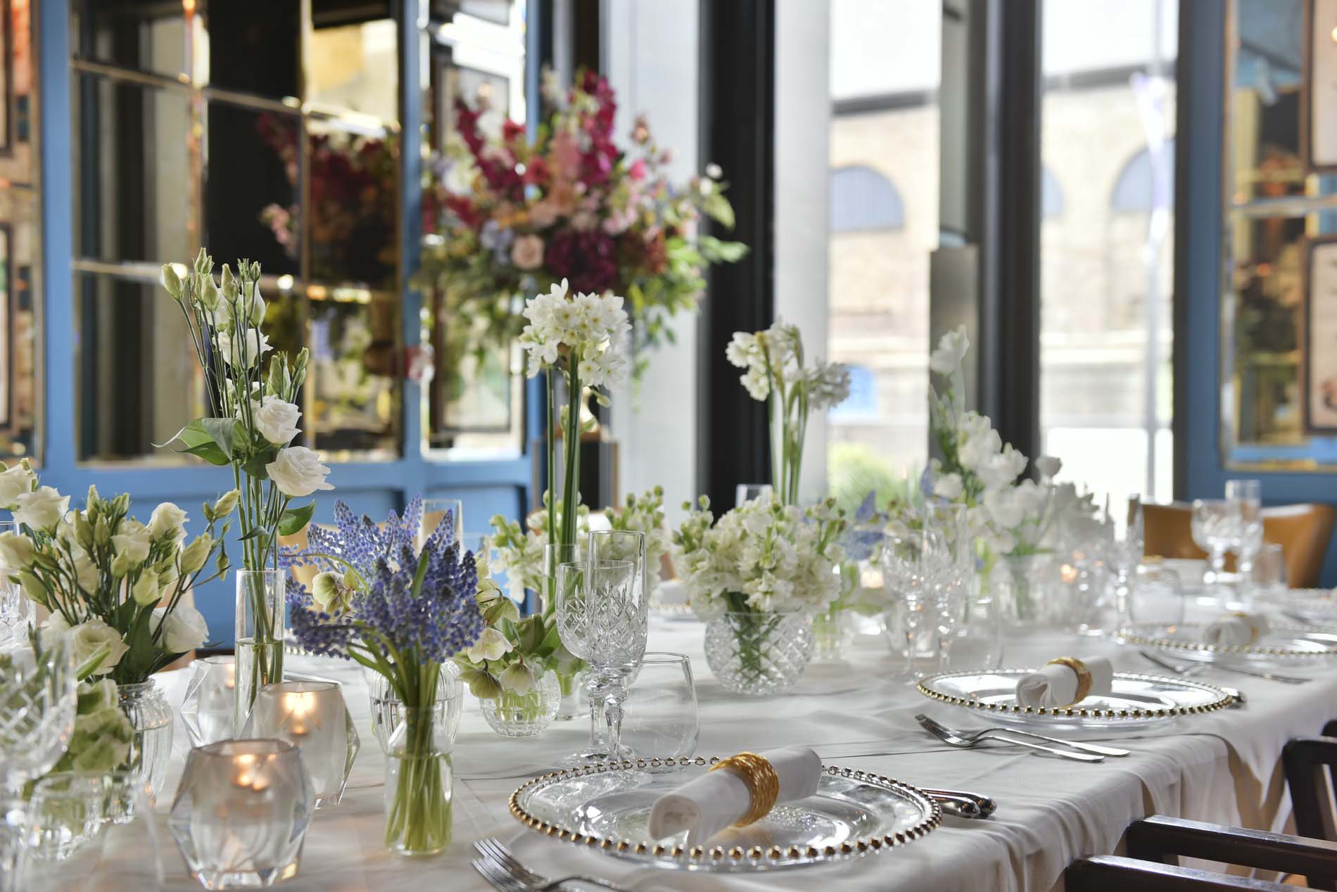 Closeup detail of The Stirling Room at Granary Square Brasserie.