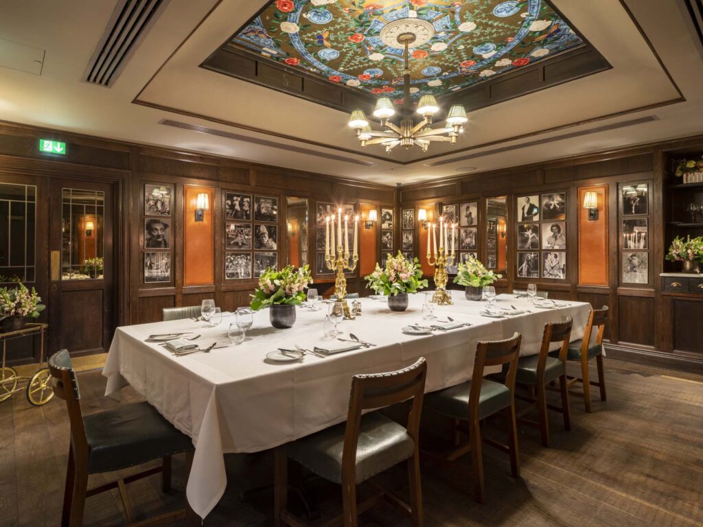 Interior of The Galatea Room at The Ivy Market Grill.