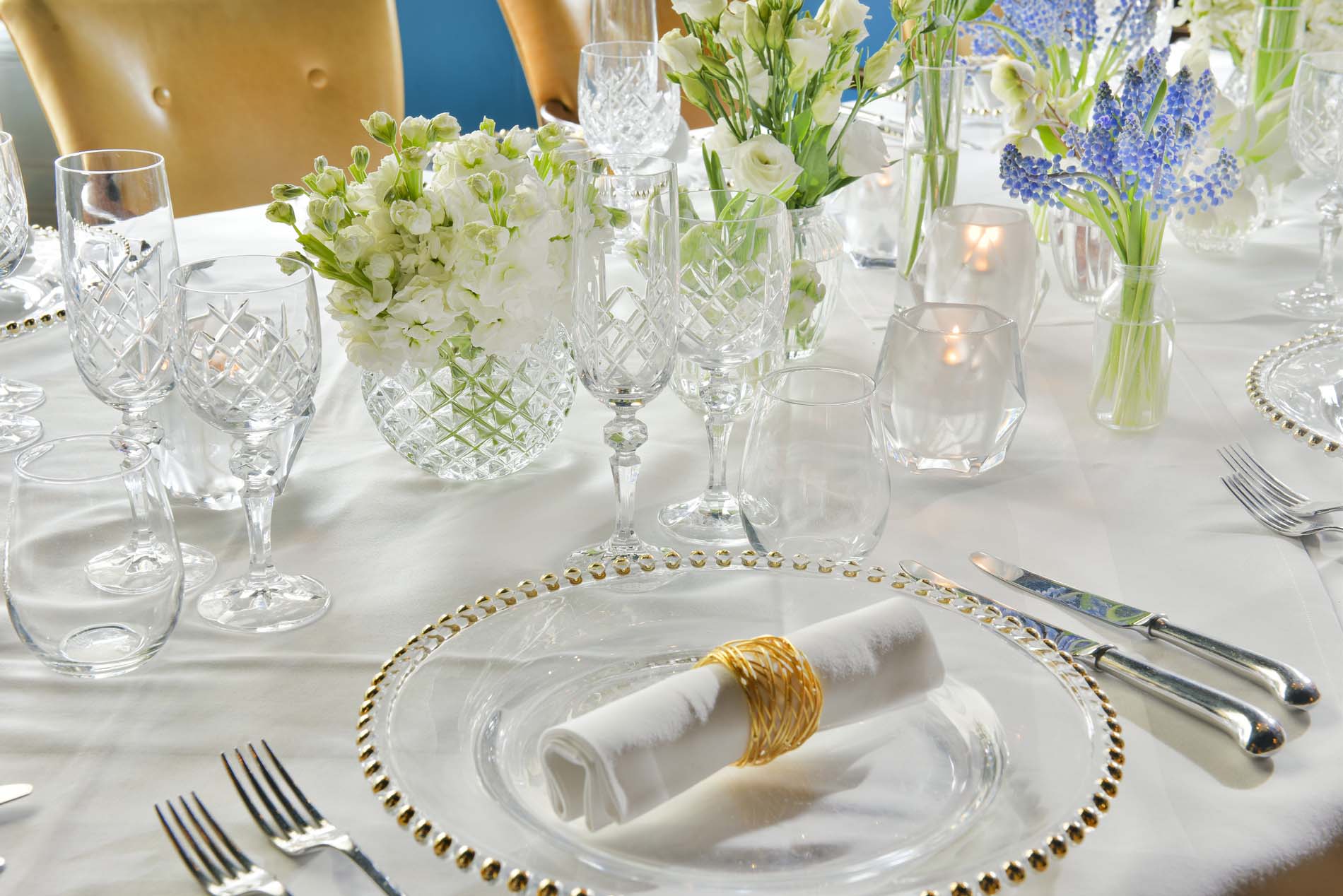 table setting at Granary Square Brasserie Private dining room