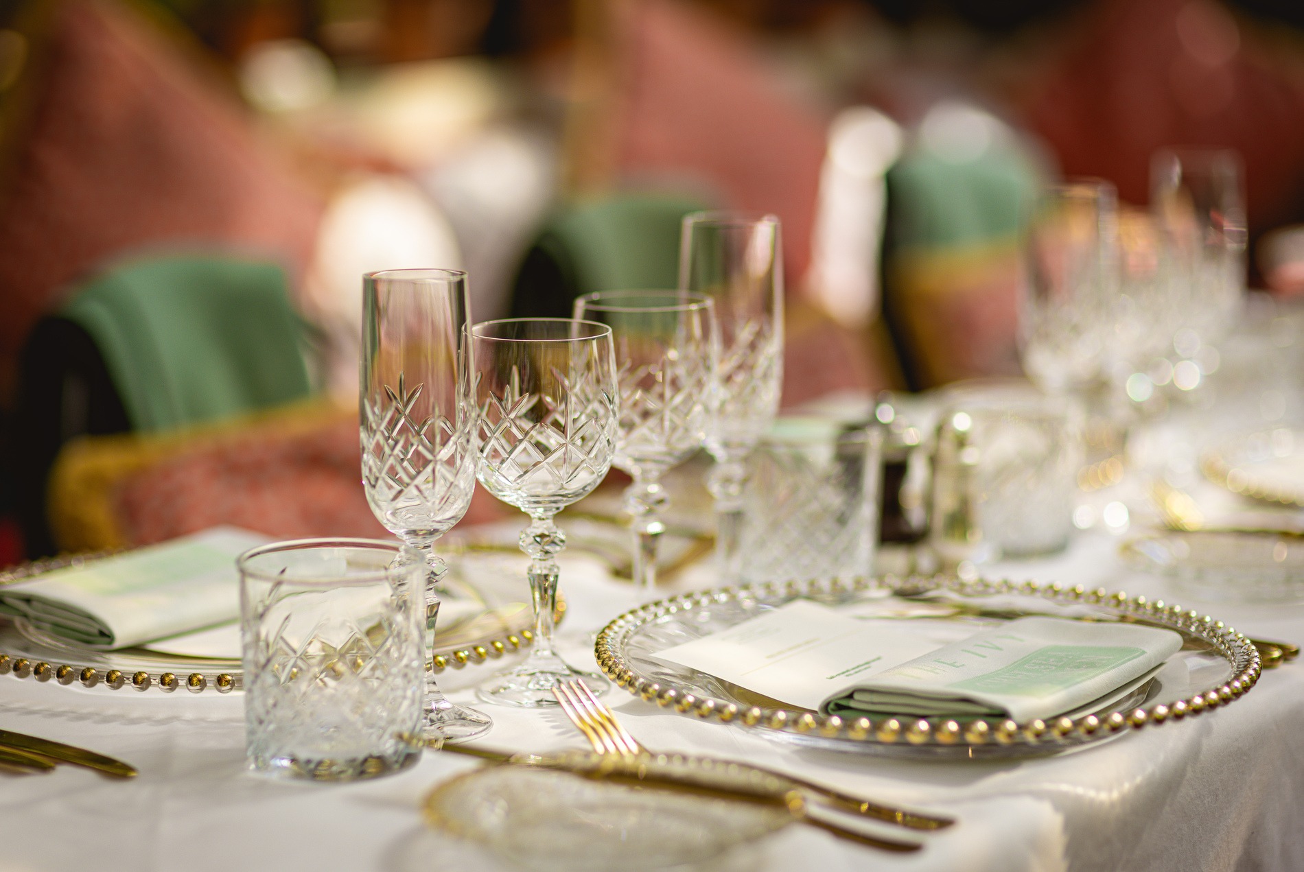 glass detailing of an event