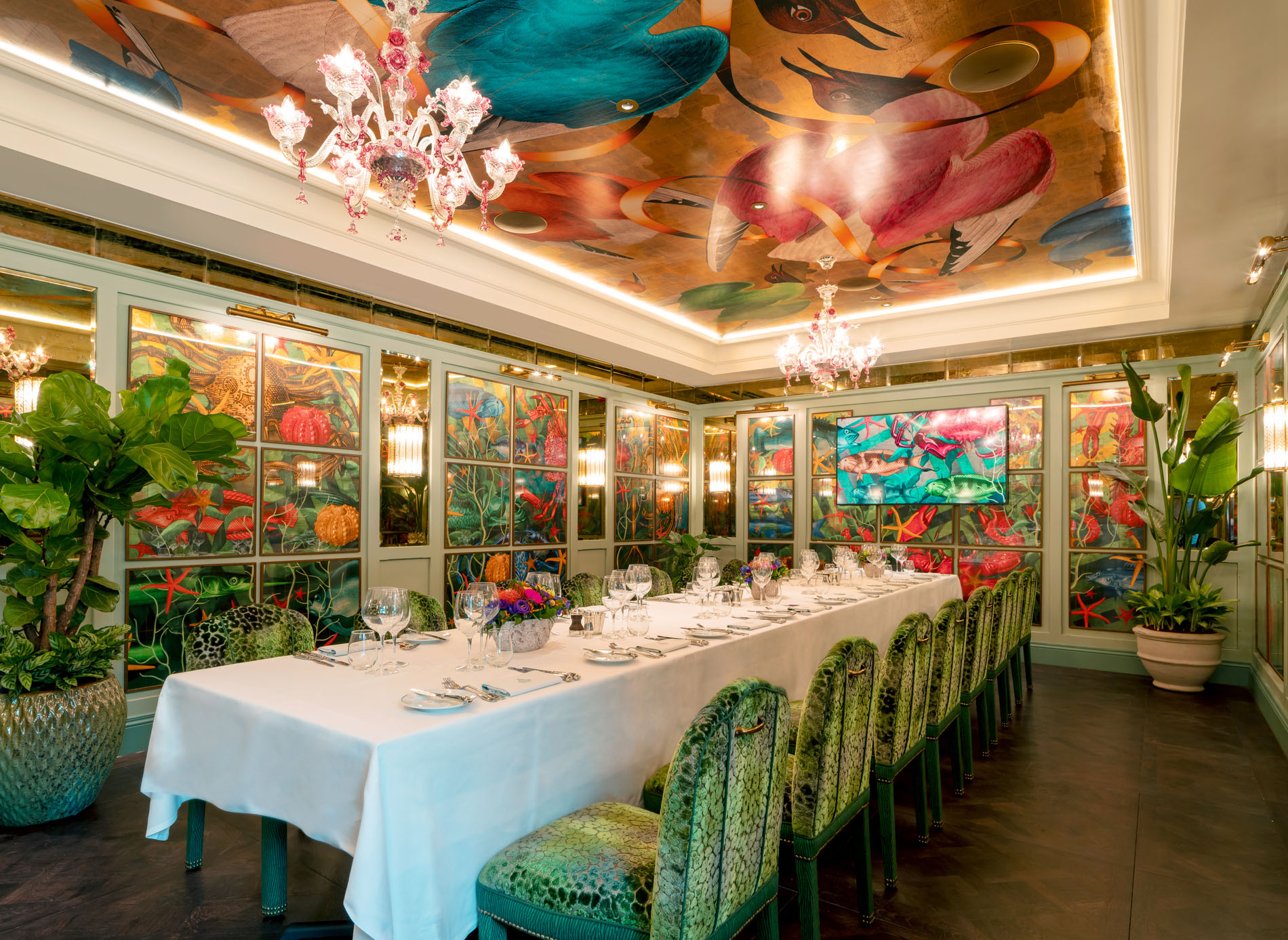 private dining room at The Ivy