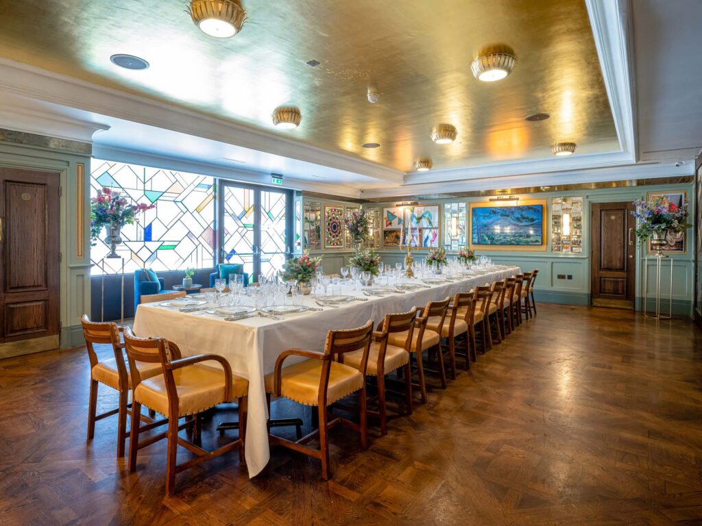 Private dining room at The Ivy Soho Brasserie.