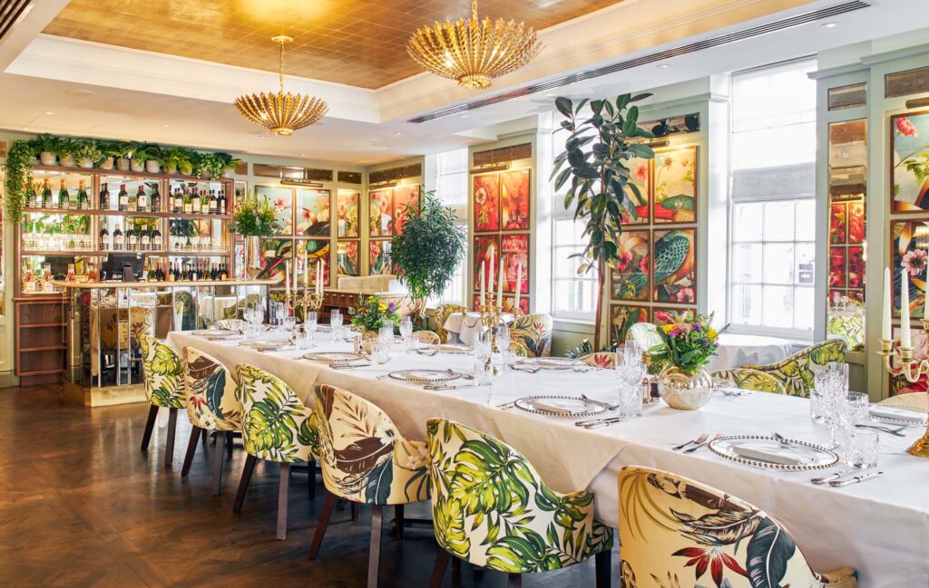 Private dining room at The Ivy St Helen's Square restaurant in York