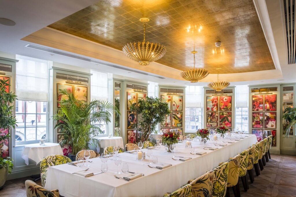 Private dining room at The Ivy St Helen's Square restaurant in York