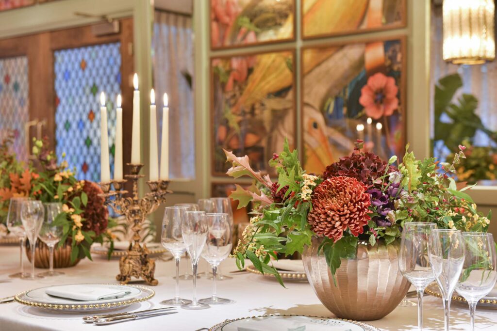 flower table design at the ivy victoria