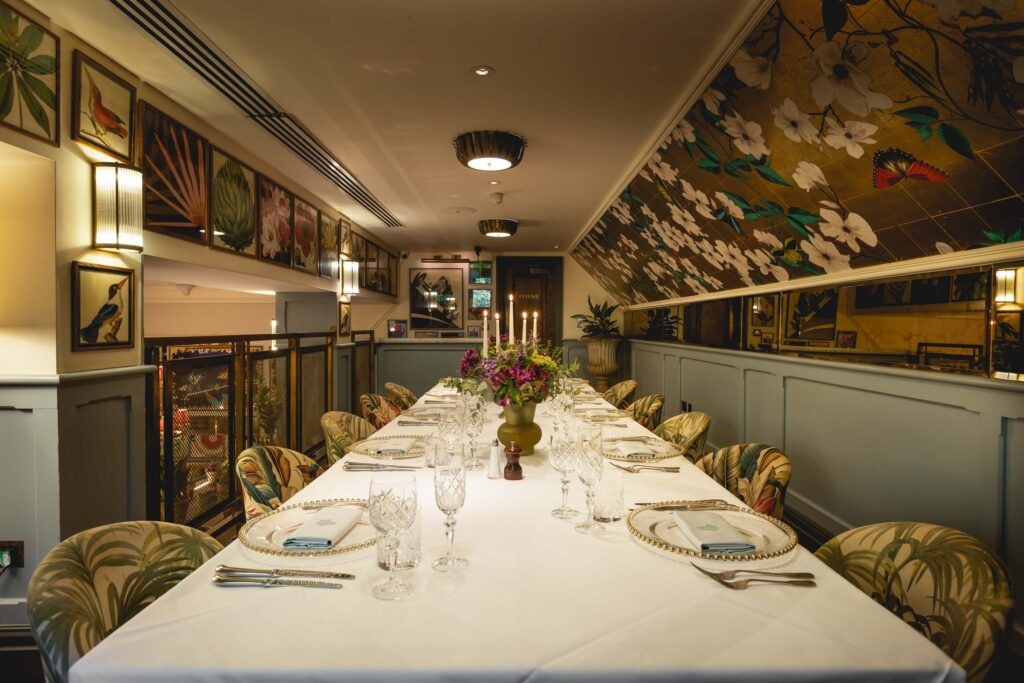 Interior of The Mezzanine at The Ivy Cobham Garden.