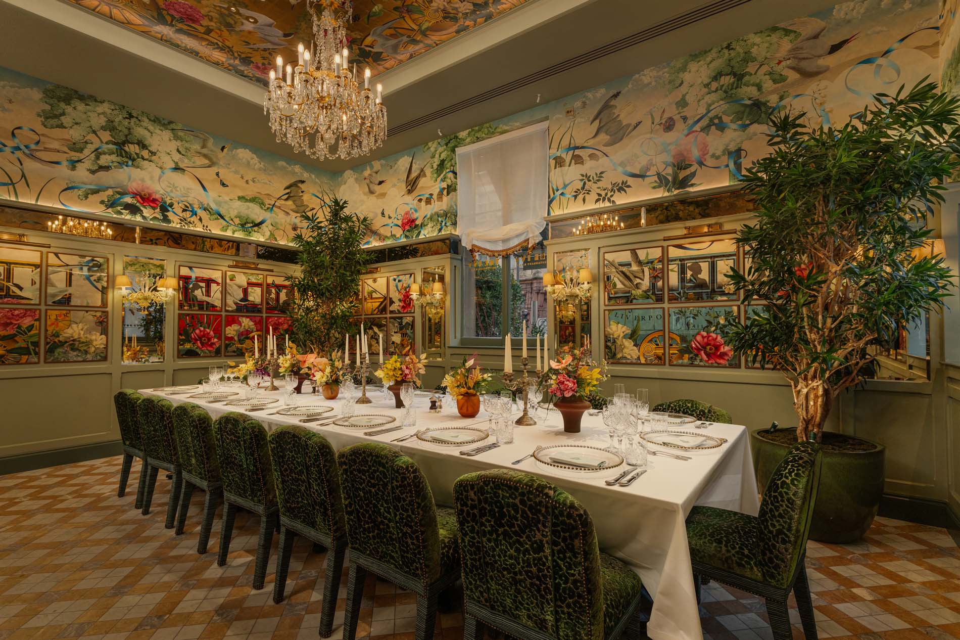 Private dining at The Ivy Liverpool restaurant.