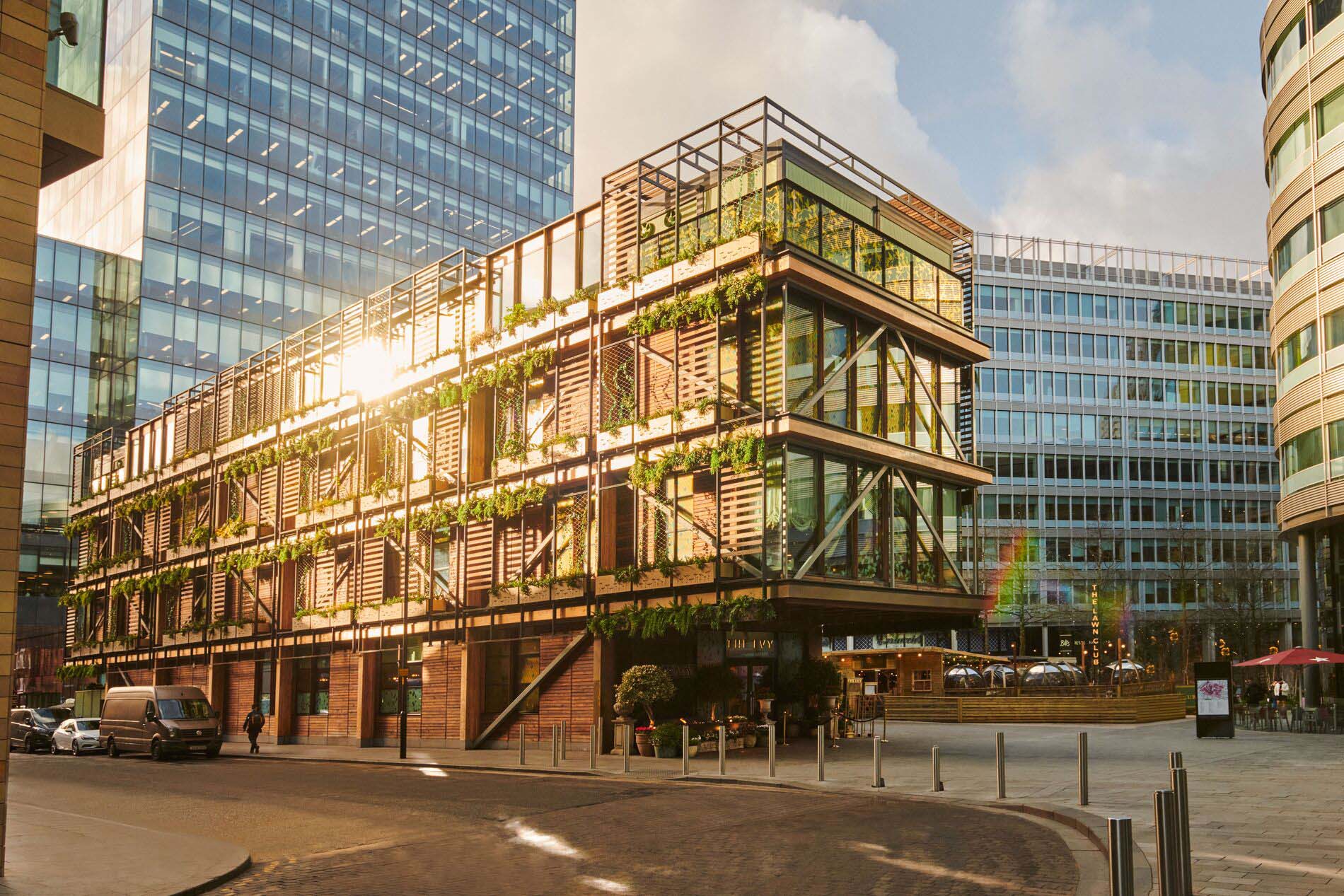 Exterior of the Ivy Spinningfields Manchester.