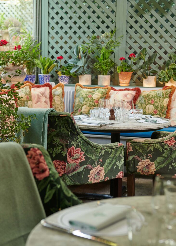 Garden terrace at The Ivy Marlow.