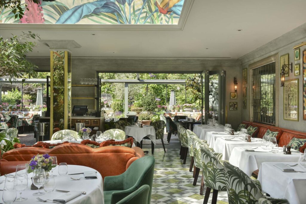 Interior of The Ivy Marlow Garden.