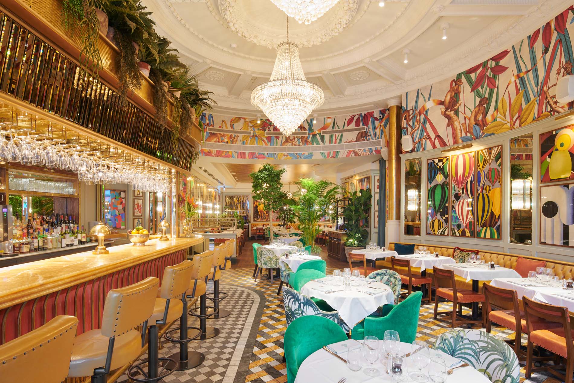 Interior of The Ivy Norwich Brasserie. The best restaurants Norwich has to offer