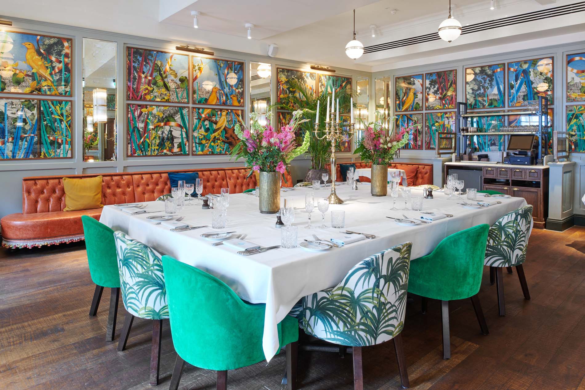 Private dining room at The Ivy Norwich Brasserie.
