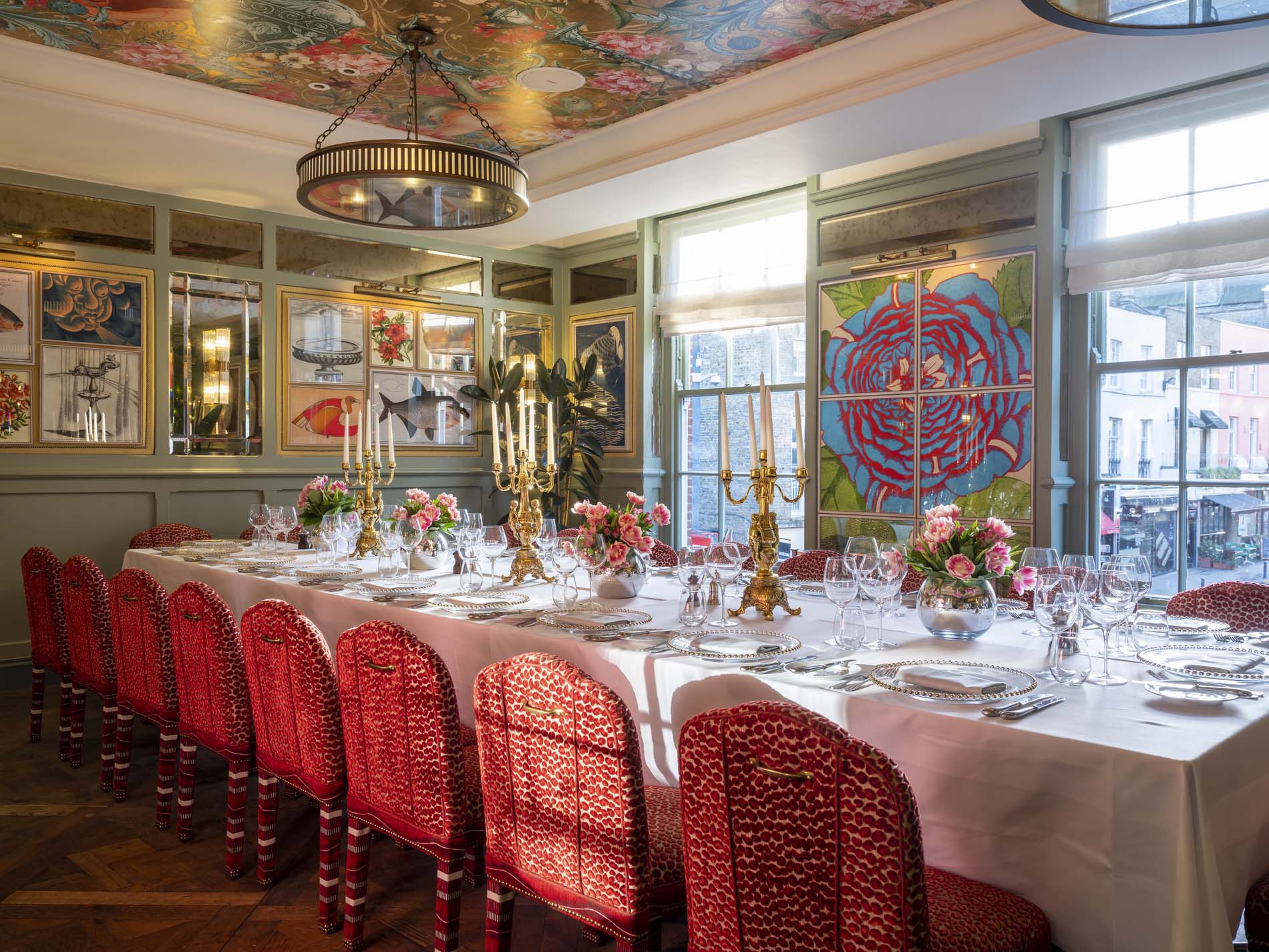Private dining room at The Ivy Richmond Brasserie.