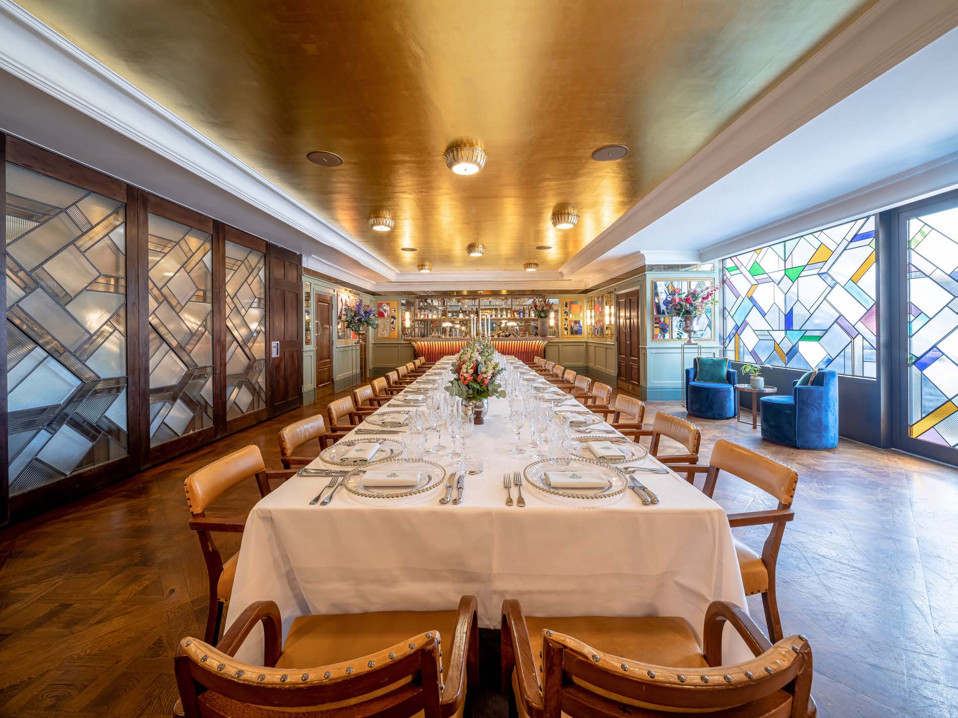 Private dining room at The Ivy Soho Brasserie.