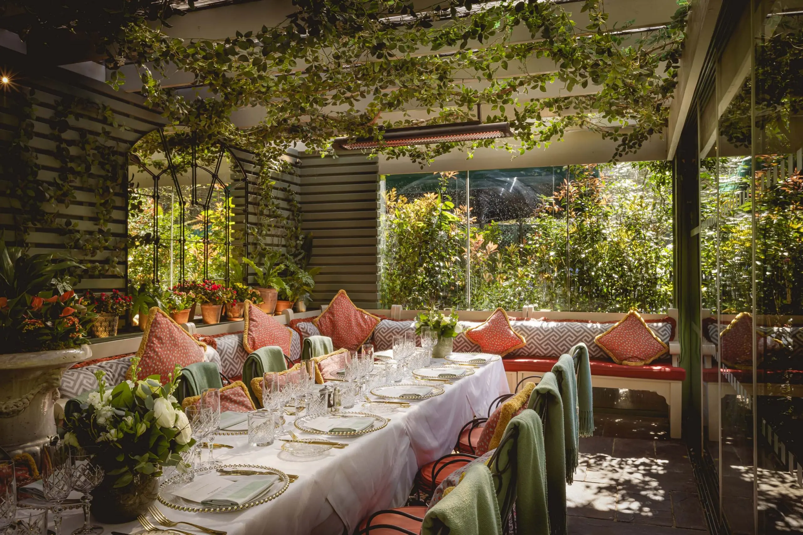 Private dining outdoor space in Chelsea