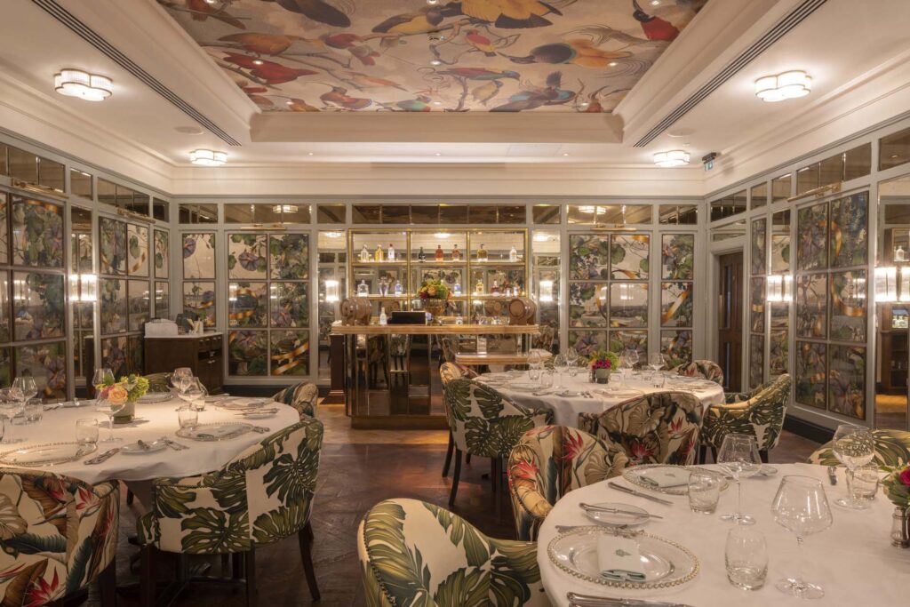 Private dining room at The Ivy Dawson Street restaurant in Dublin.
