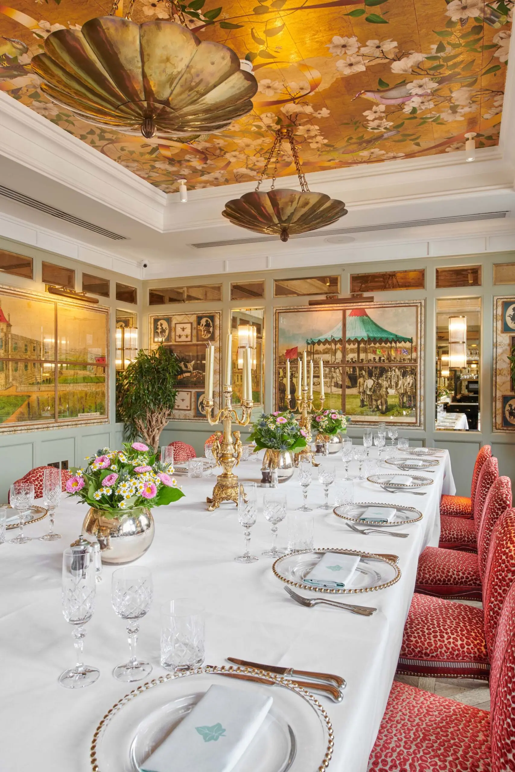 Private dining room at The Ivy Cafe Wimbledon restaurant
