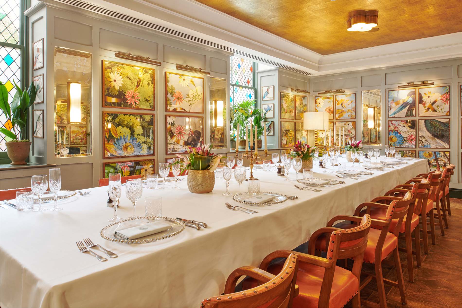 Interior of The Buttercross Room at The Ivy Winchester.