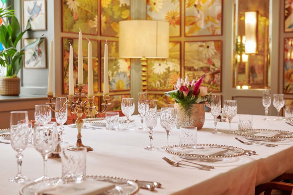 Interior of The Buttercross Room at The Ivy Winchester.