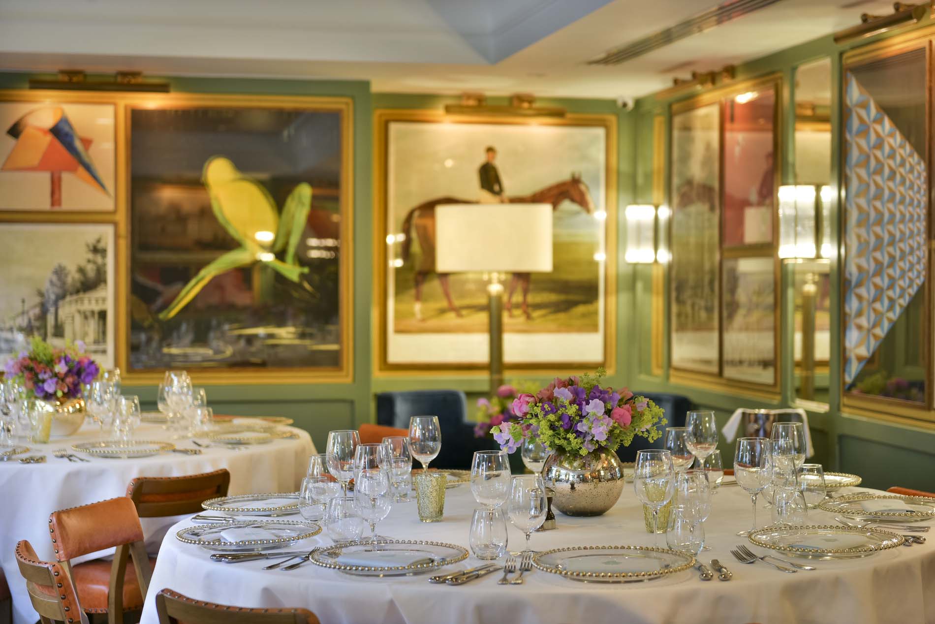 Interior of Papworth Room at The Ivy Montpellier Brasserie, Cheltenham.