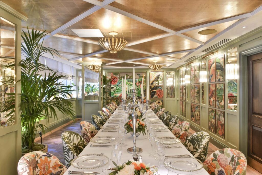 Interior of The Botanical Room at The Ivy Oxford.