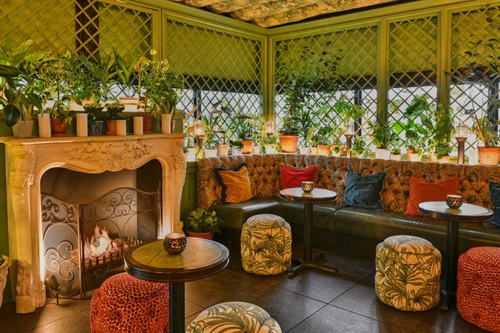 Skylight terrace at The Ivy Spinningfields, Manchester.