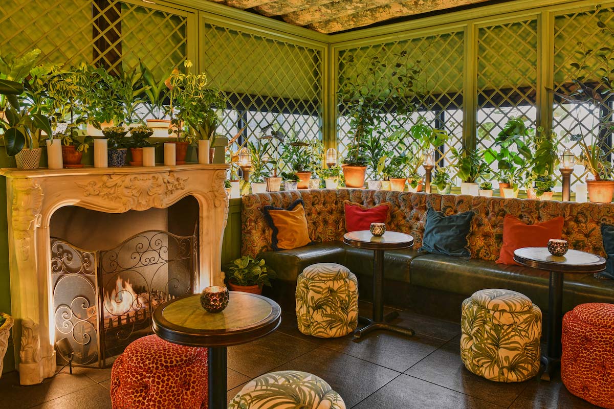 Skylight terrace at The Ivy Spinningfields, Manchester.