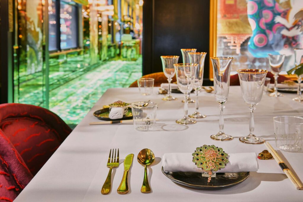 table setting in a private event space in manchester