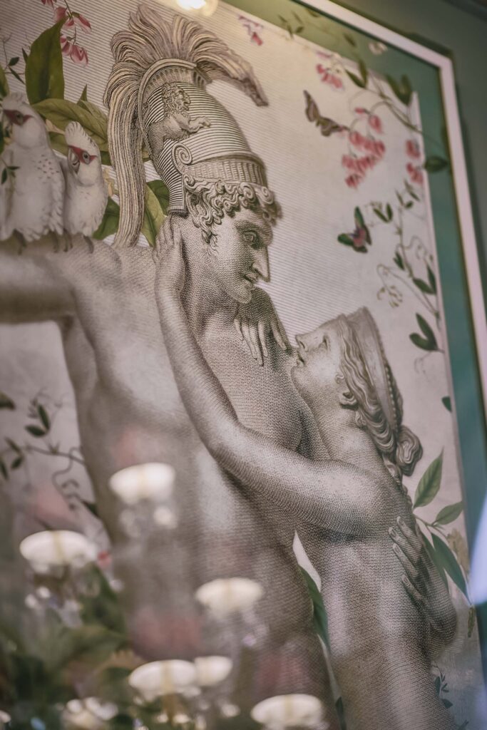 Artwork closeup at The Ivy Exeter.