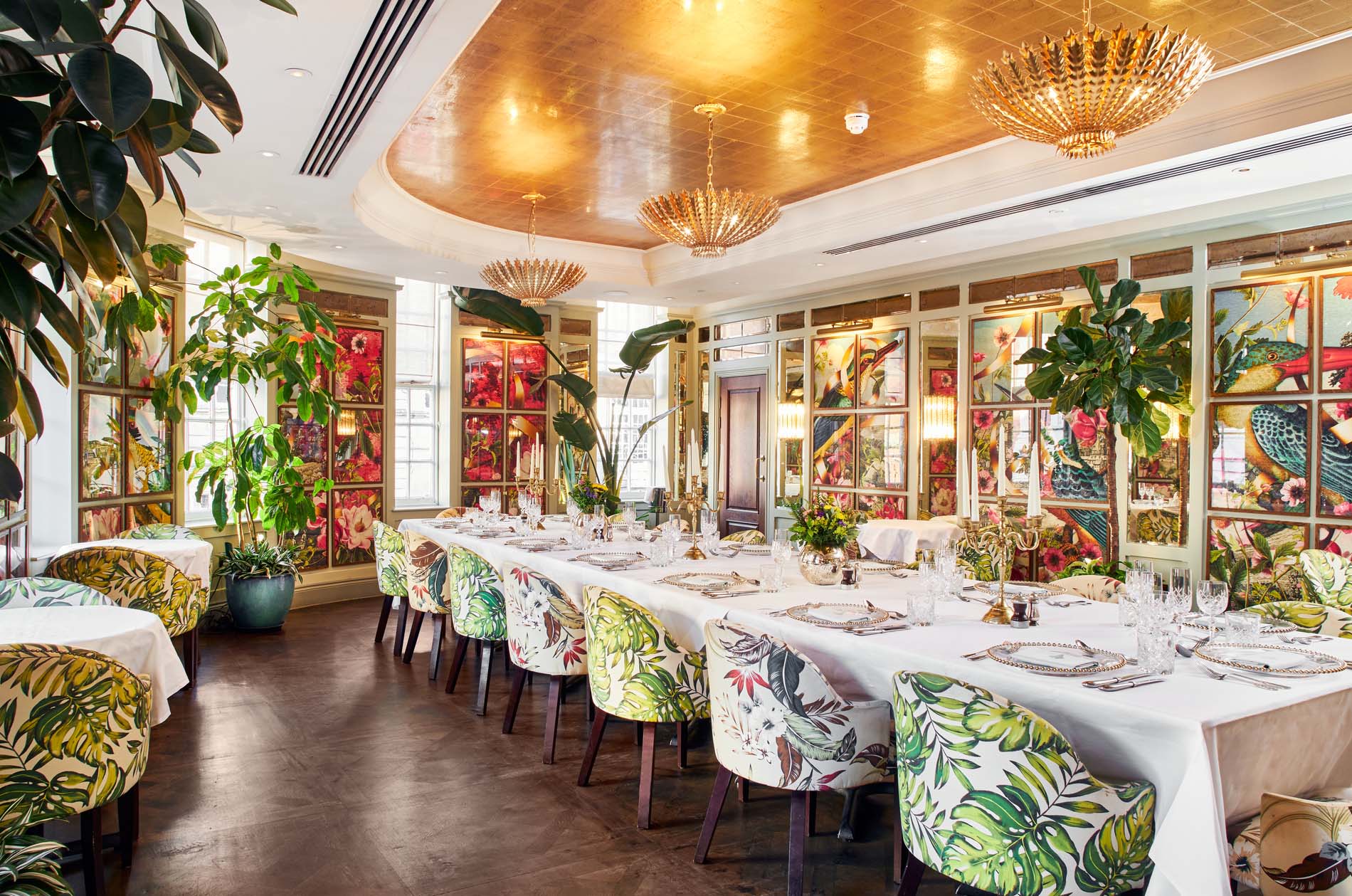 Private dining room at The Ivy St Helens Square in York.