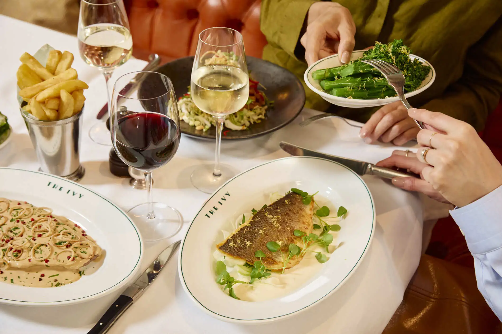 Main dishes from The Ivy's 1917 Set Menu.