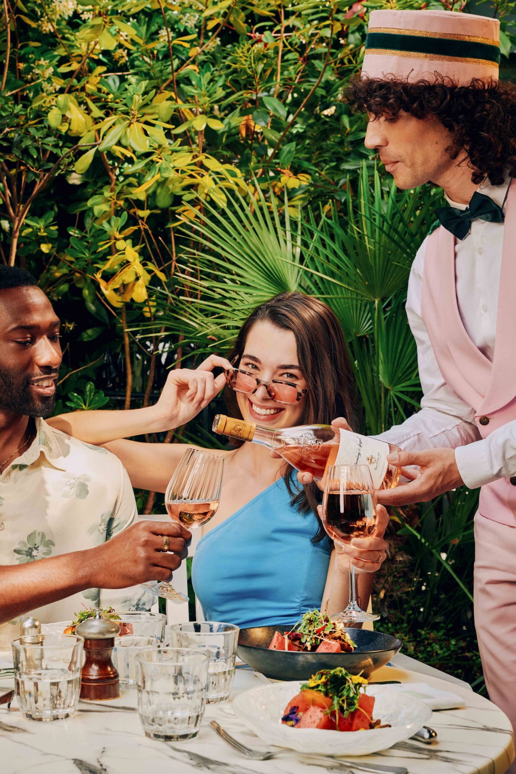 woman on the outdoor terrace at the ivy