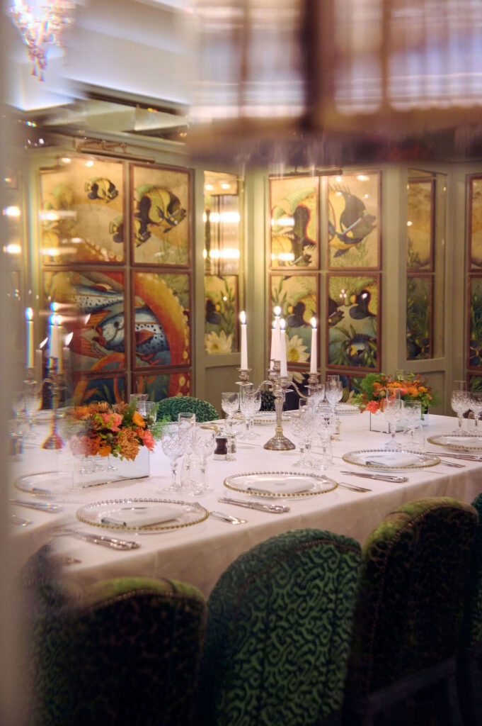 Interior of The Shelley Room at The Ivy Bournemouth.