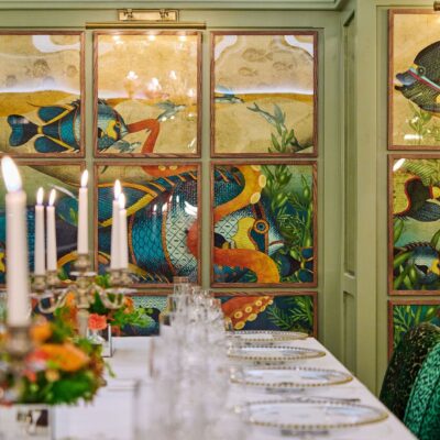 Interior of The Shelley Room at The Ivy Bournemouth.
