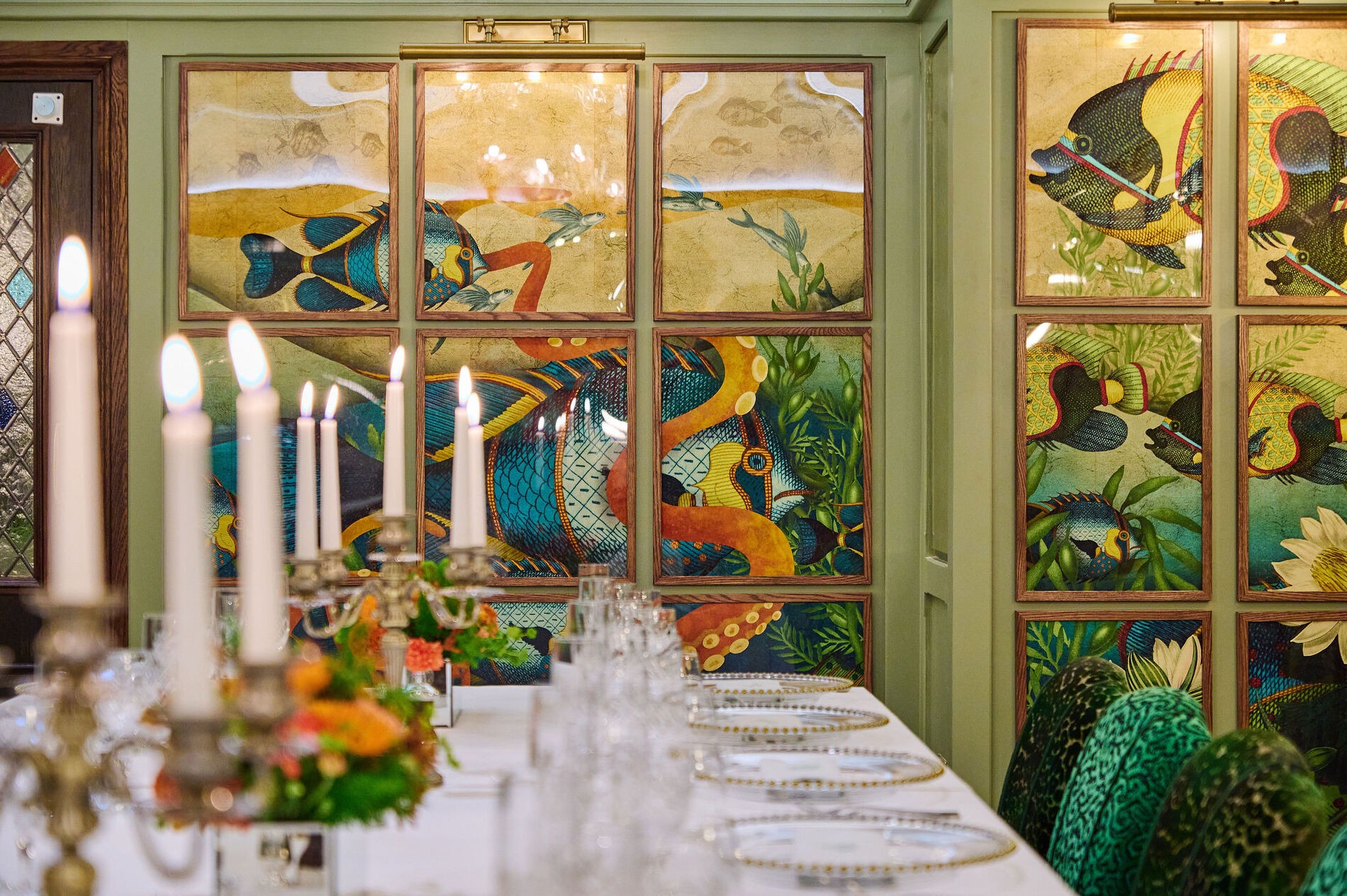 Interior of The Shelley Room at The Ivy Bournemouth.