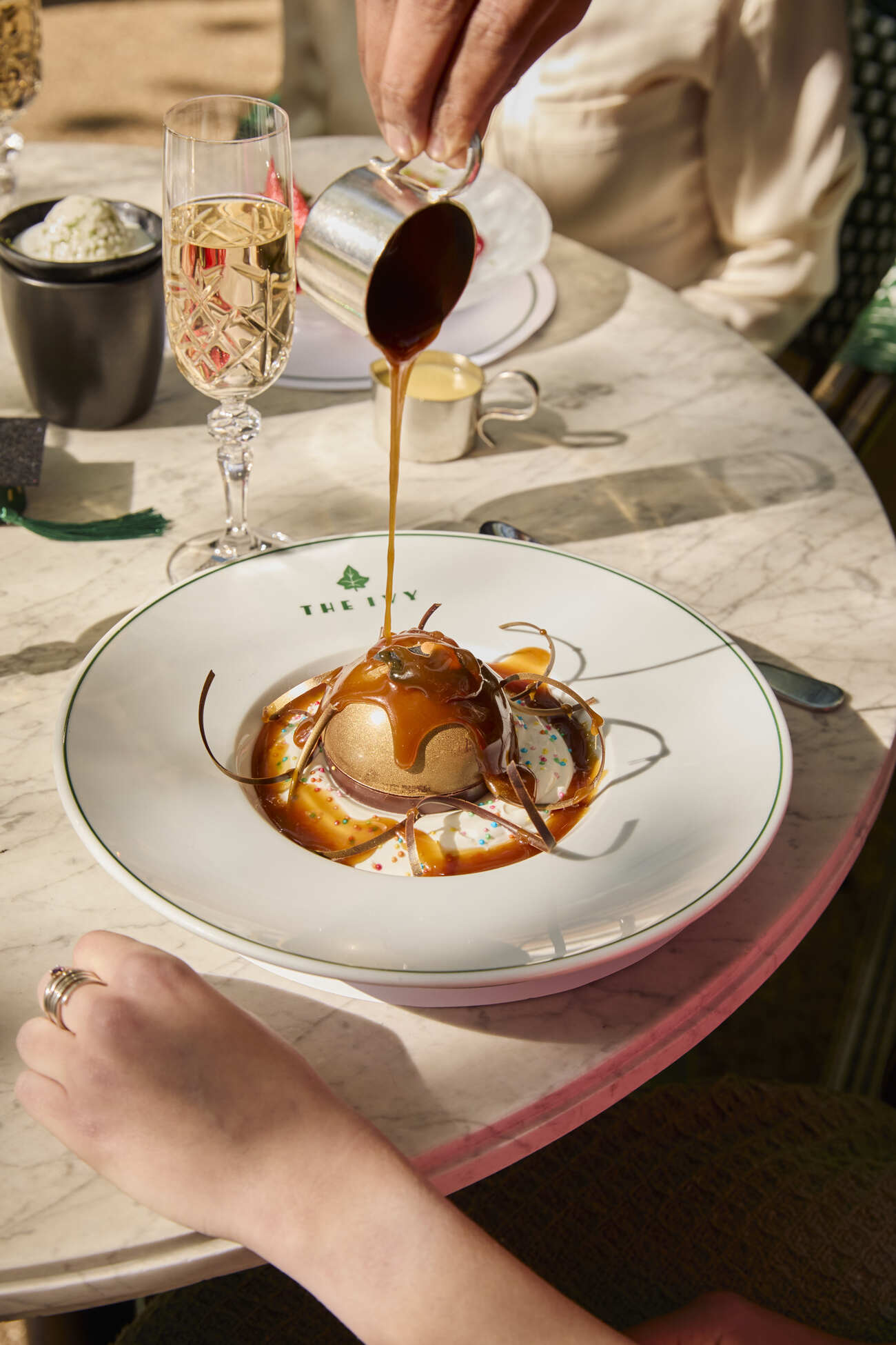 graduation special dessert at the ivy