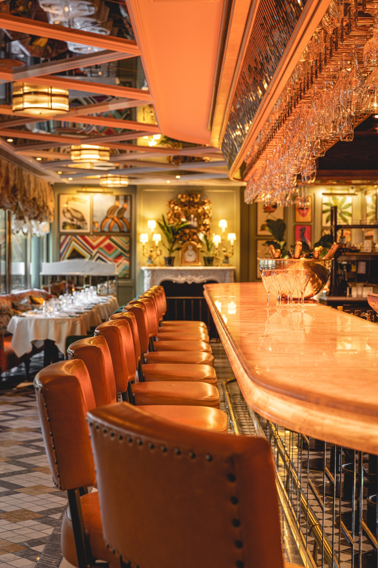 Pink Bar at The Ivy Victoria.