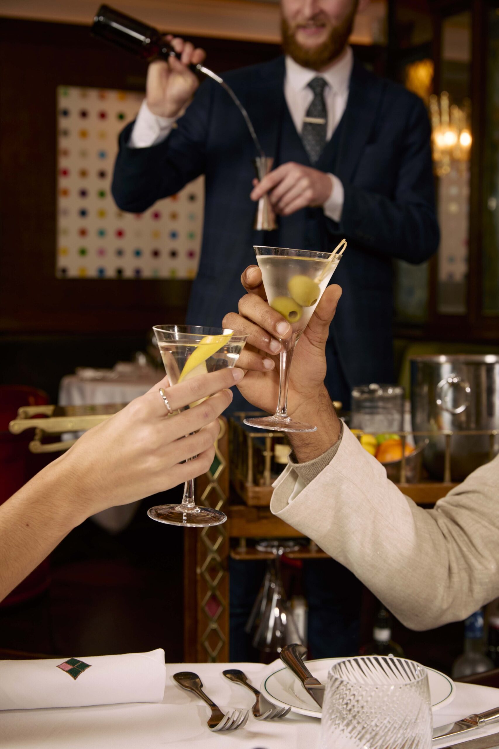 guests enjoying martinis at the original ivy west street