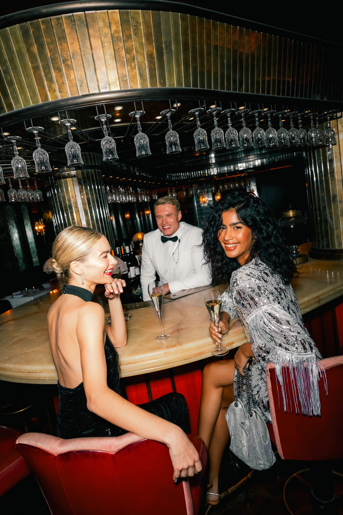 guests at the bar on new years eve